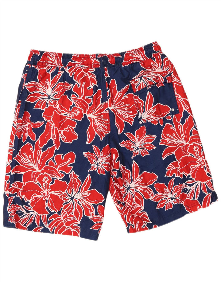 Marks & Spencer - Bañador para hombre, tamaño mediano, color azul marino, poliéster floral