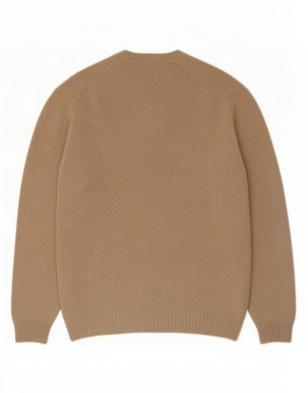 Zara Hombre Jersey Cuello Redondo Jersey XL Lana Beige