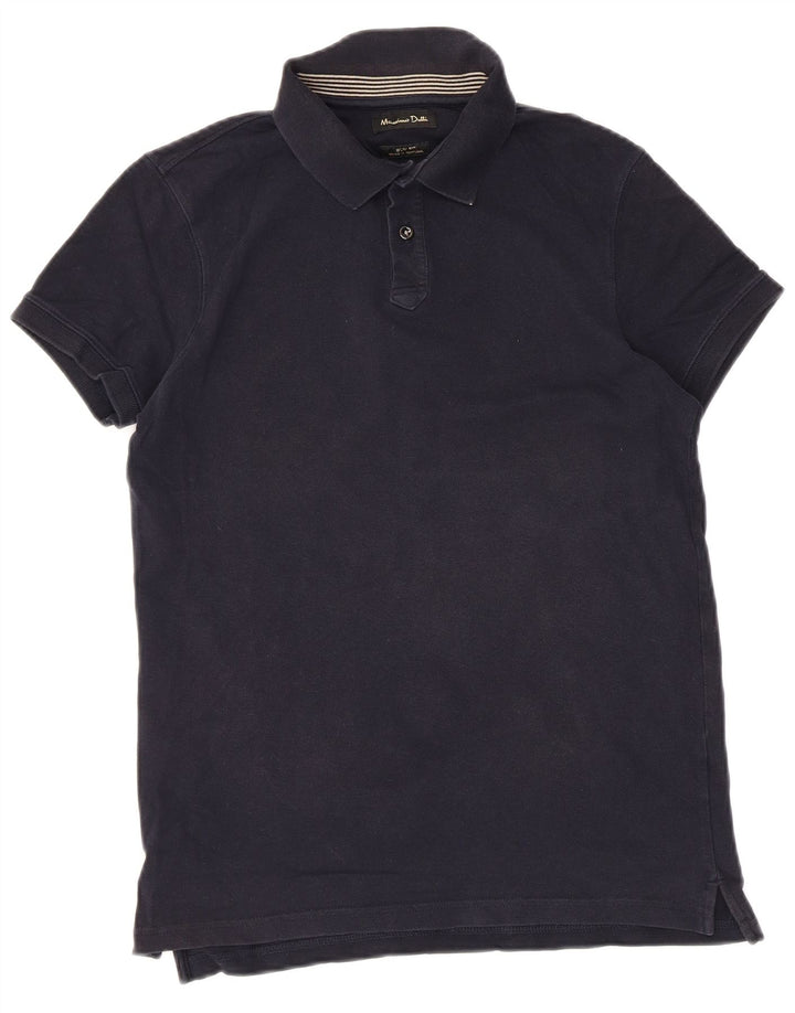 Massimo Dutti Polo Slim Fit Hombre Azul Marino Pequeño