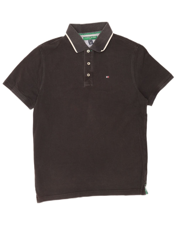 Tommy Hilfiger Polo De Hombre De Algodón A Rayas Negro Mediano