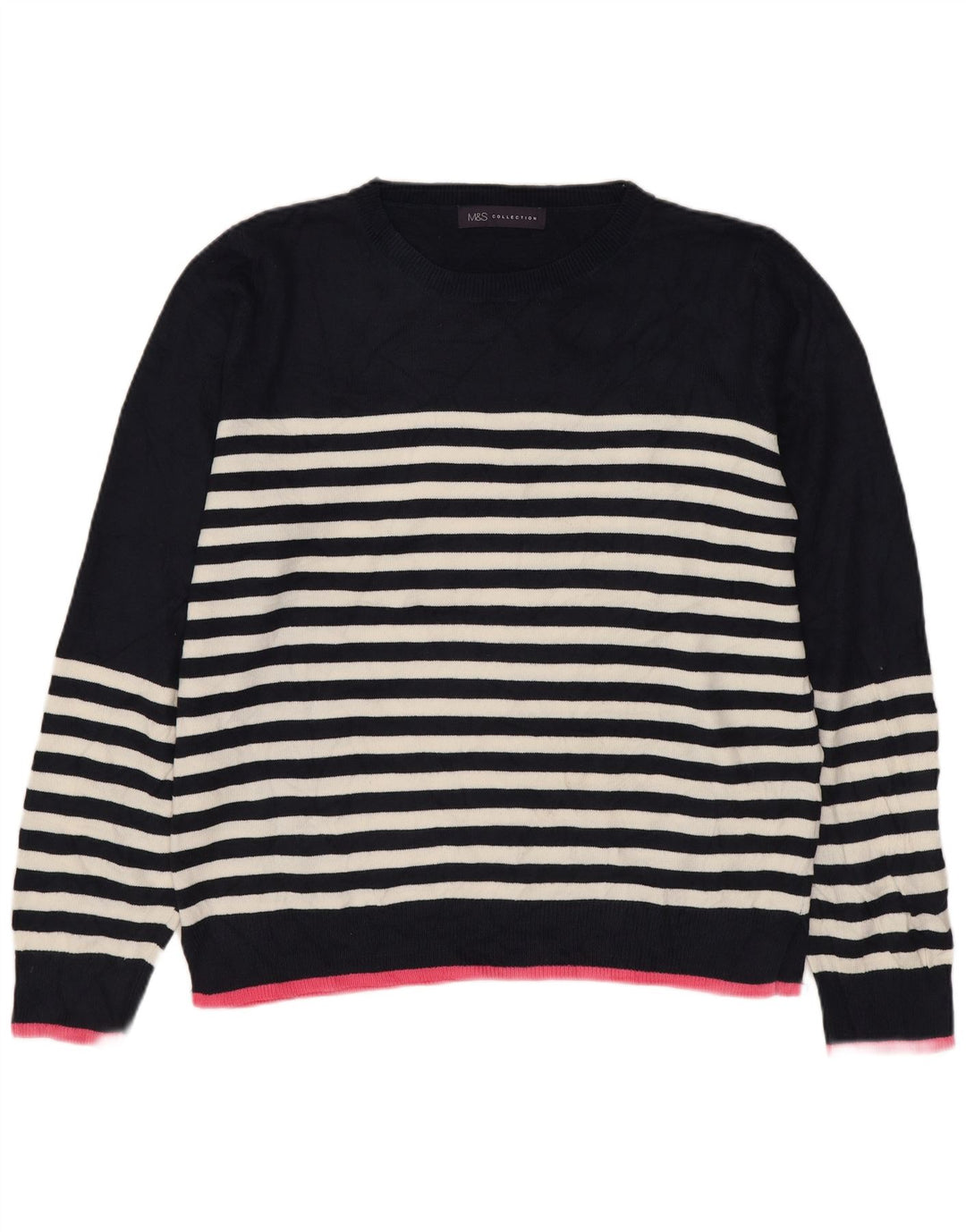 Marks & Spencer - Jersey de cuello redondo para mujer, talla 40, tamaño mediano, azul marino