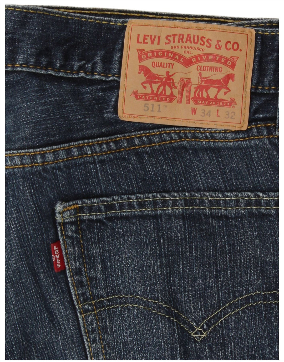 Levi's Hombre 511 Slim Jeans W34 L32 Algodón Azul