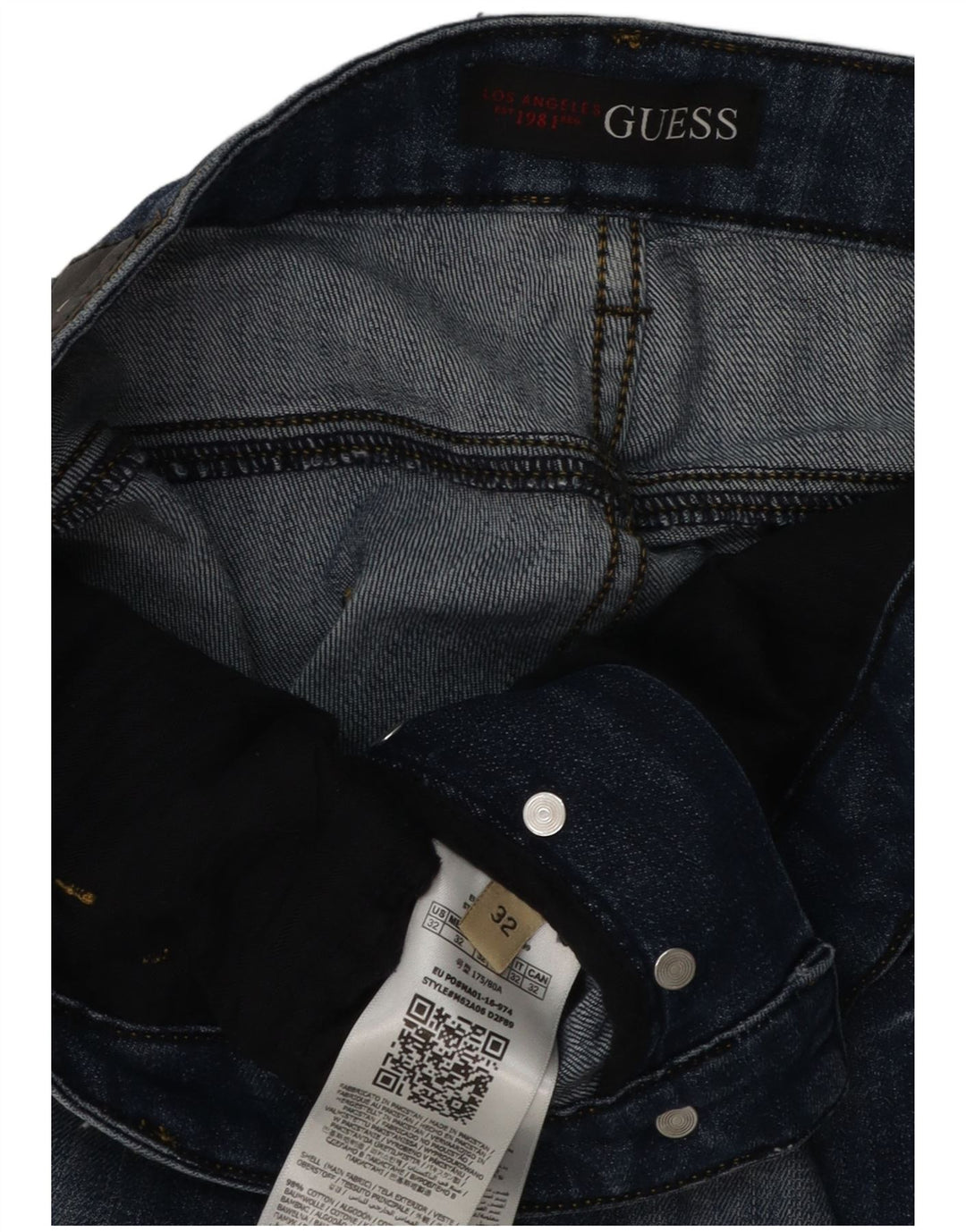 Guess Vaqueros Slim Hombre W32 L32 Algodón Azul