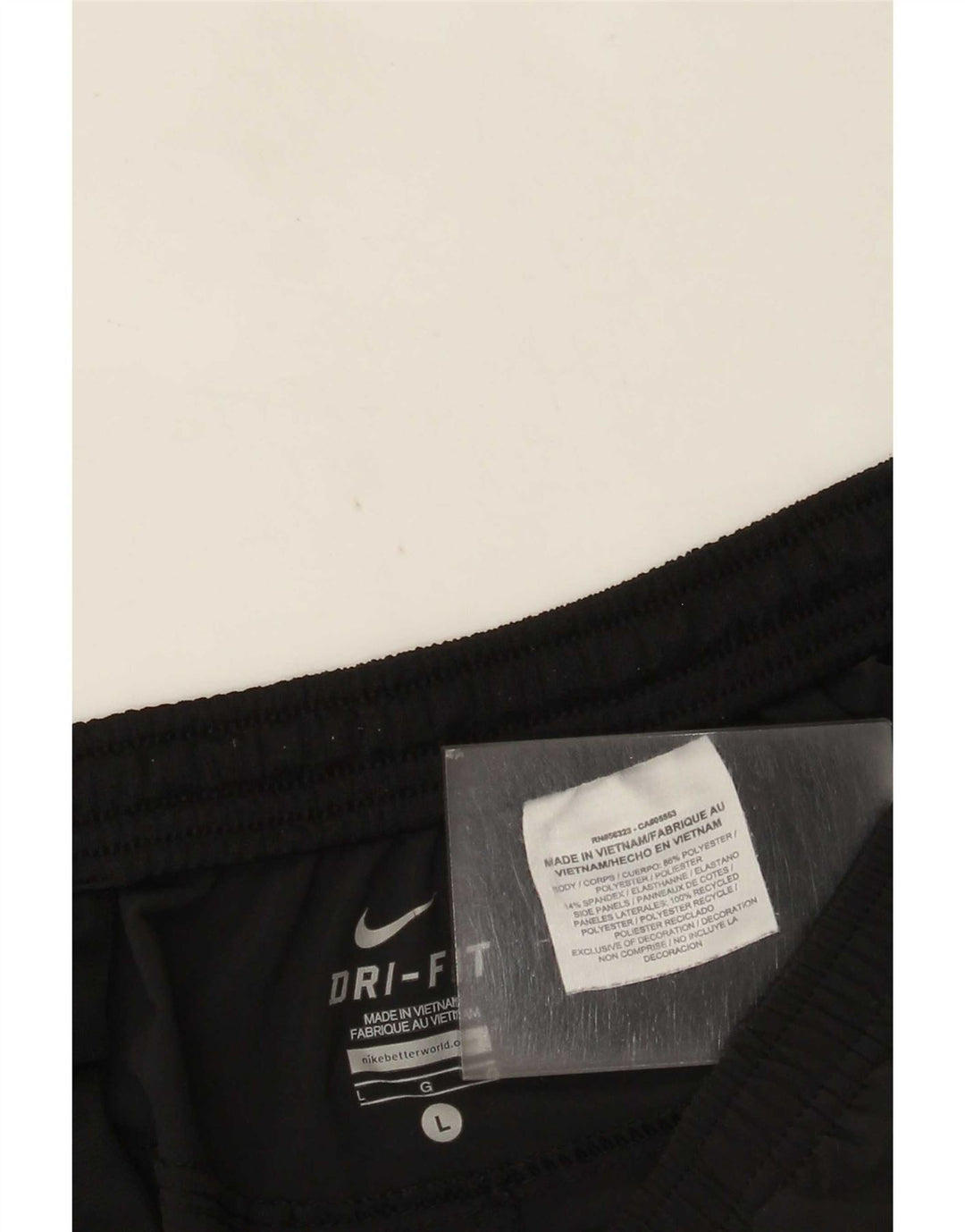 Nike - Pantalones de chándal Dri Fit para mujer, talla 40, talla grande, poliéster negro