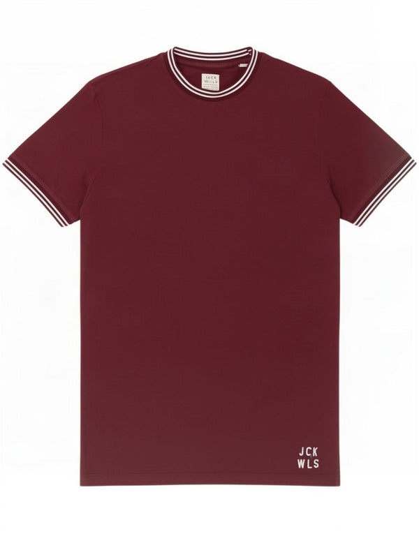 Jack Wills Mens T-Shirt Top Small Burgundy