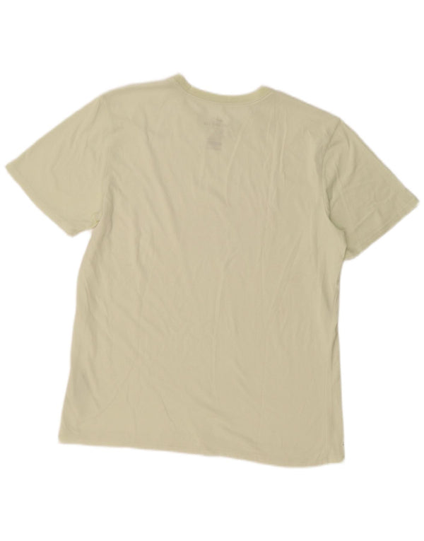 Nike Camiseta de corte atlético para hombre, talla grande, algodón amarillo