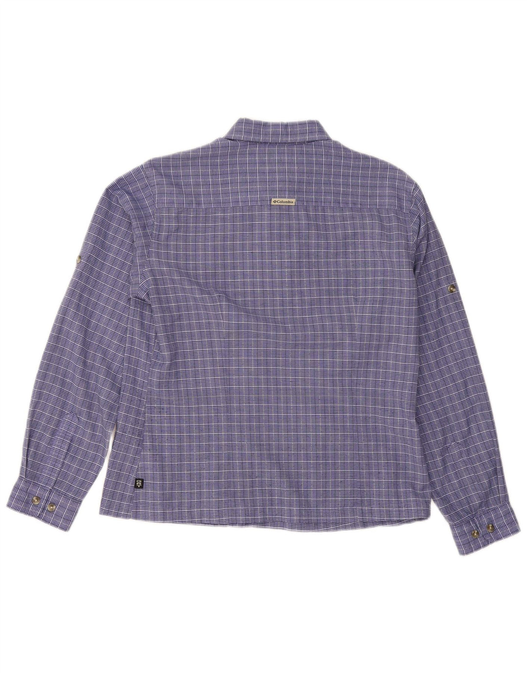 Camisa Columbia para mujer UK 44 Poliéster a cuadros azul mediano