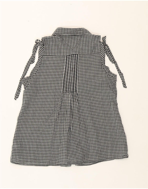 TOMMY HILFIGER Blusa sin mangas para mujer UK 44 Medium Black Gingham
