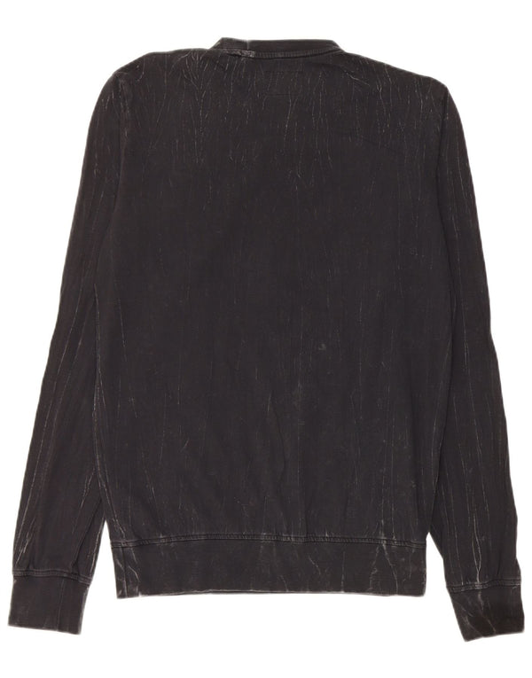 Guess Hombre Camiseta Manga Larga XS Algodón Negro