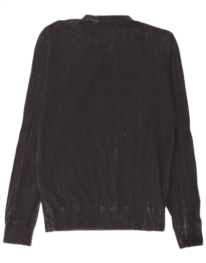 Guess Hombre Camiseta Manga Larga XS Algodón Negro