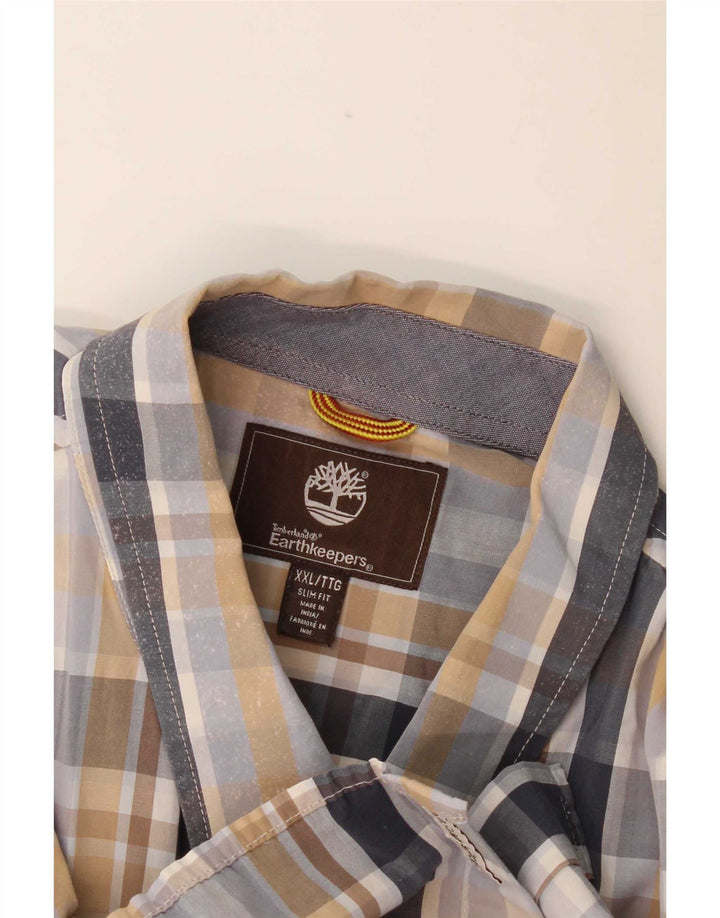 Timberland Camisa de manga corta Earthkeepers para hombre 2XL Cuadros multicolores