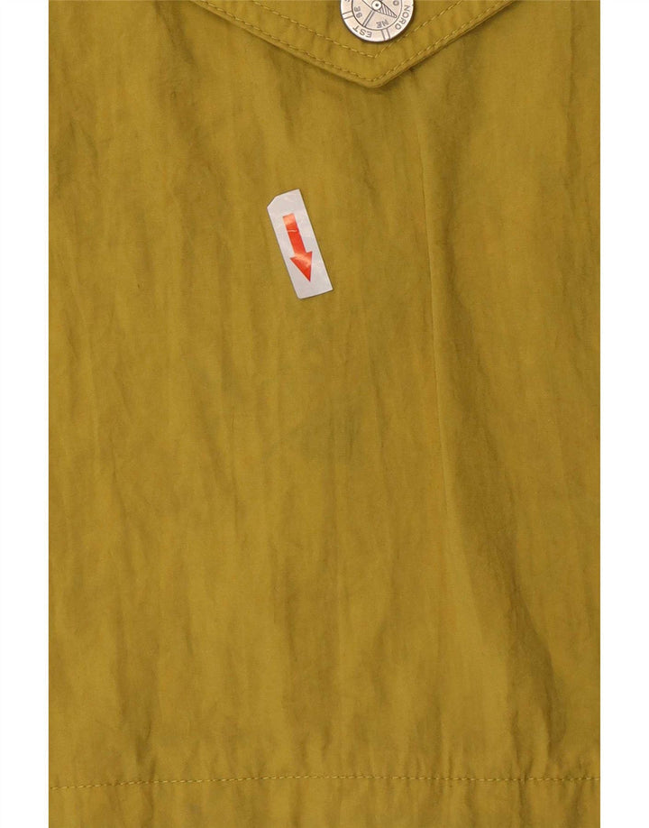 Vintage mujer chaqueta cortavientos de gran tamaño EU 42 poliamida amarilla grande