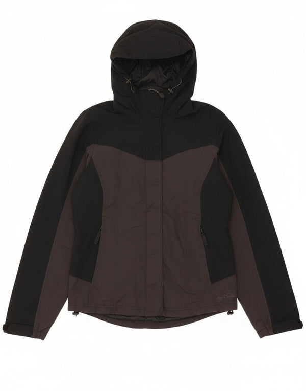 Eddie Bauer Chaqueta cortavientos con capucha para mujer UK 6 XS Black Colourblock
