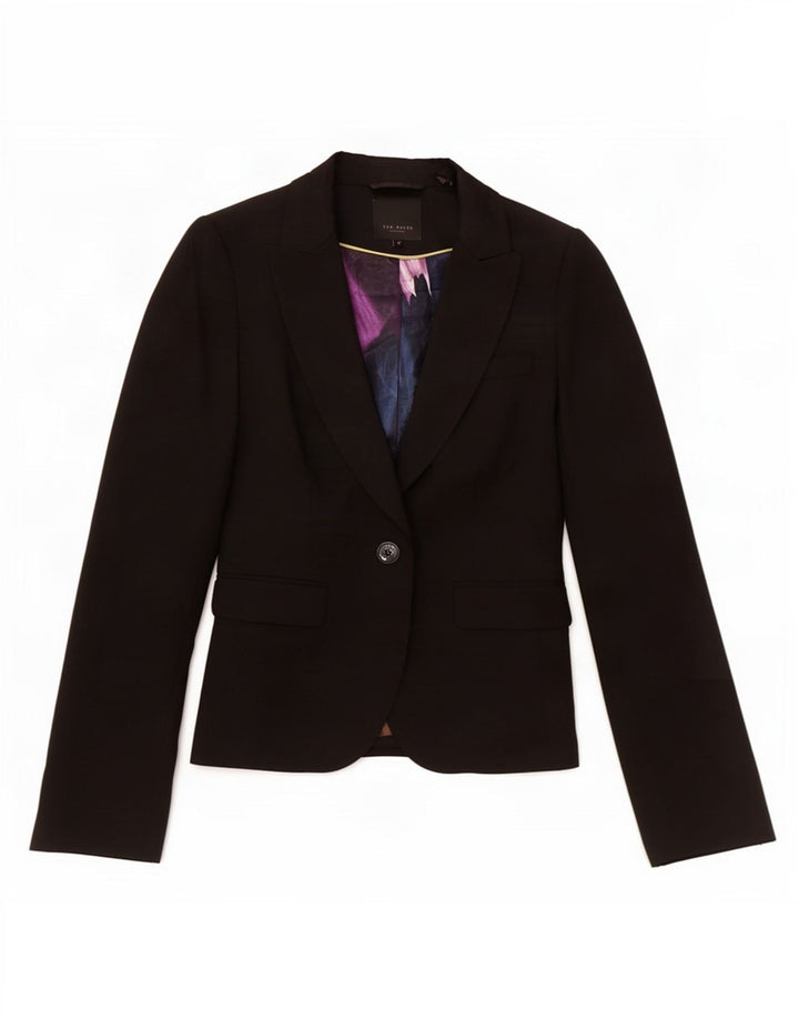 Ted Baker Chaqueta tipo blazer con 1 botón para mujer Talla XS Negro