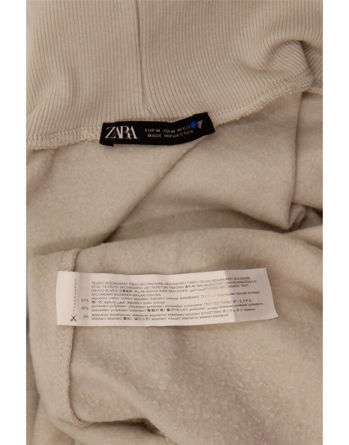 Zara Mujer Roll Neck Sudadera Jumper UK 44 Medio Beige Algodón