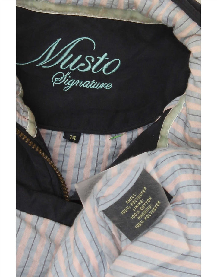 Musto Chaleco acolchado para mujer UK 44 Grande Poliéster azul marino