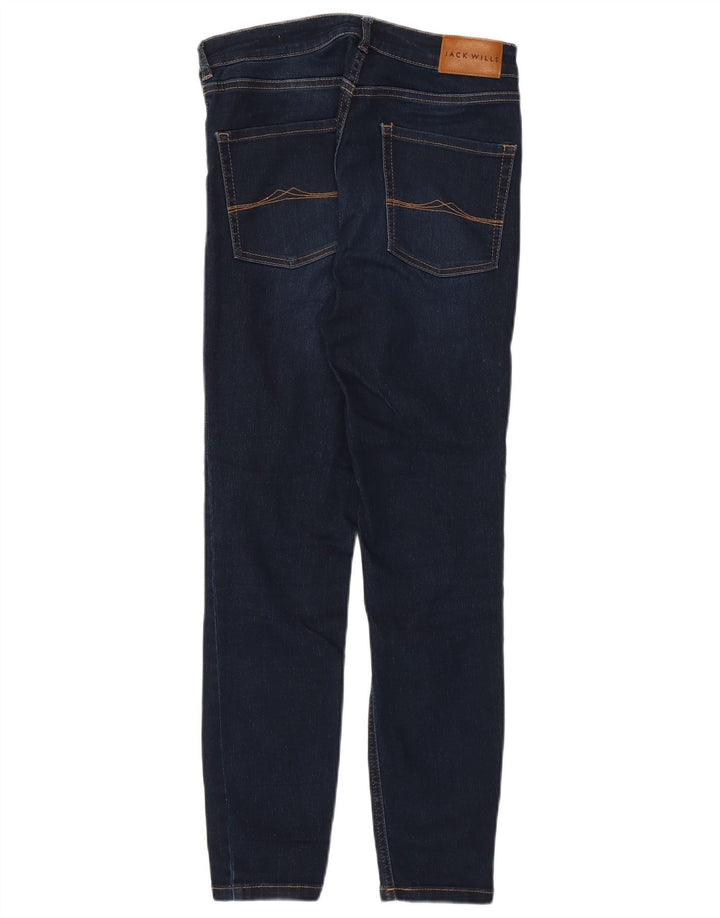 JACK WILLS Vaqueros ajustados cortos para mujer W27 L25 Azul marino