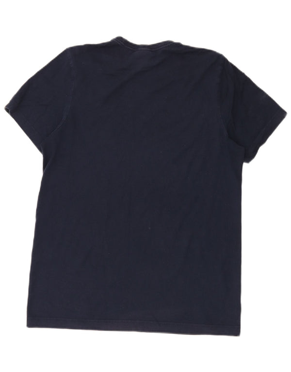 Adidas - Camiseta gráfica para hombre, talla pequeña, algodón azul marino
