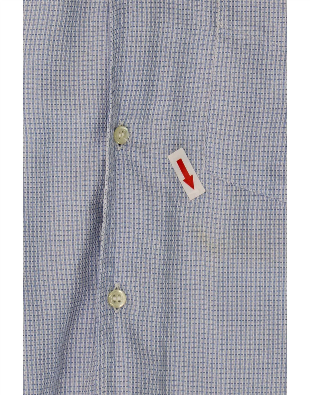 Henry Cottons Camisa de franela para hombre talla 16 algodón a cuadros azul grande