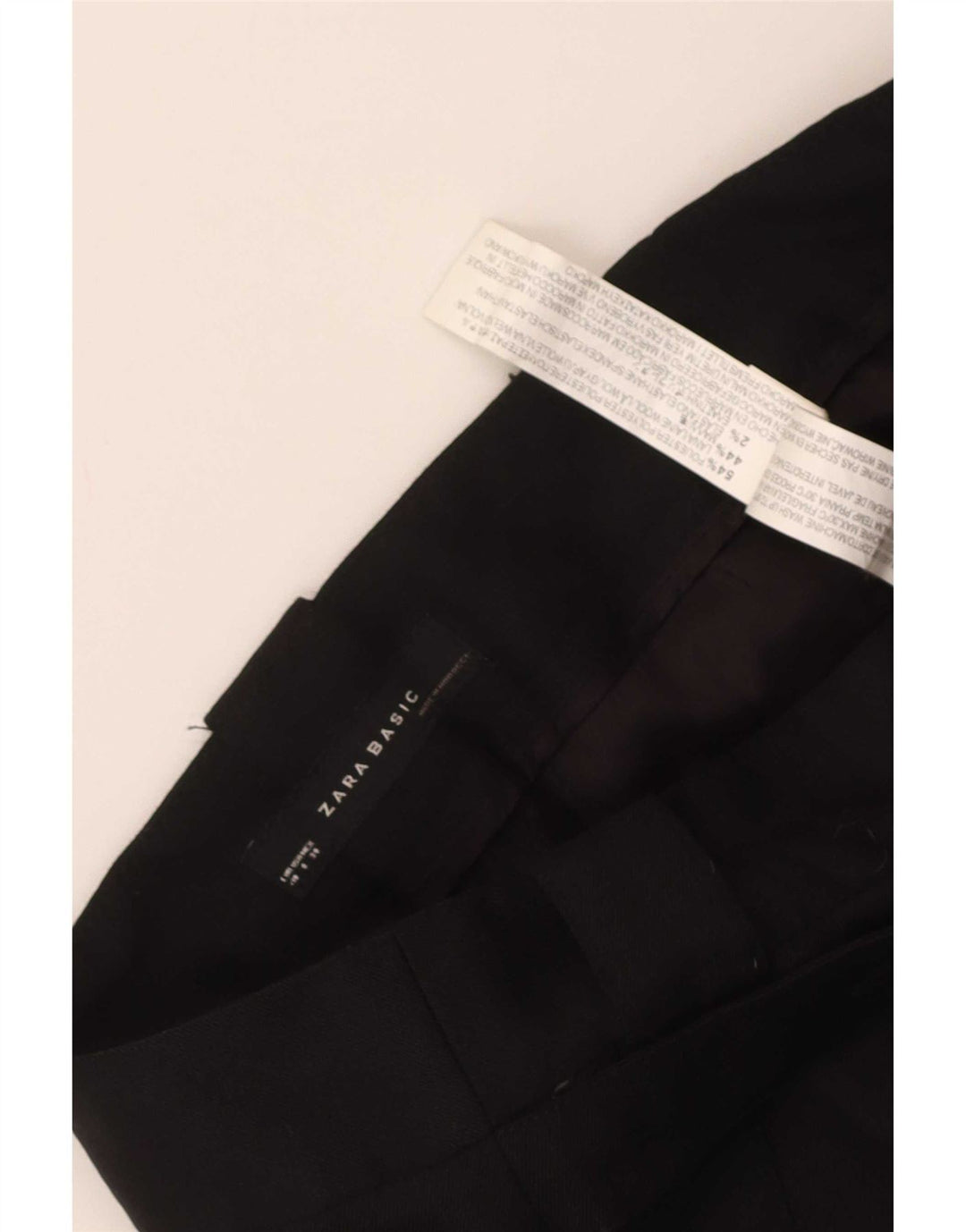Zara Pantalón chino acampanado para mujer EU 40 Medium W30 L32 Negro