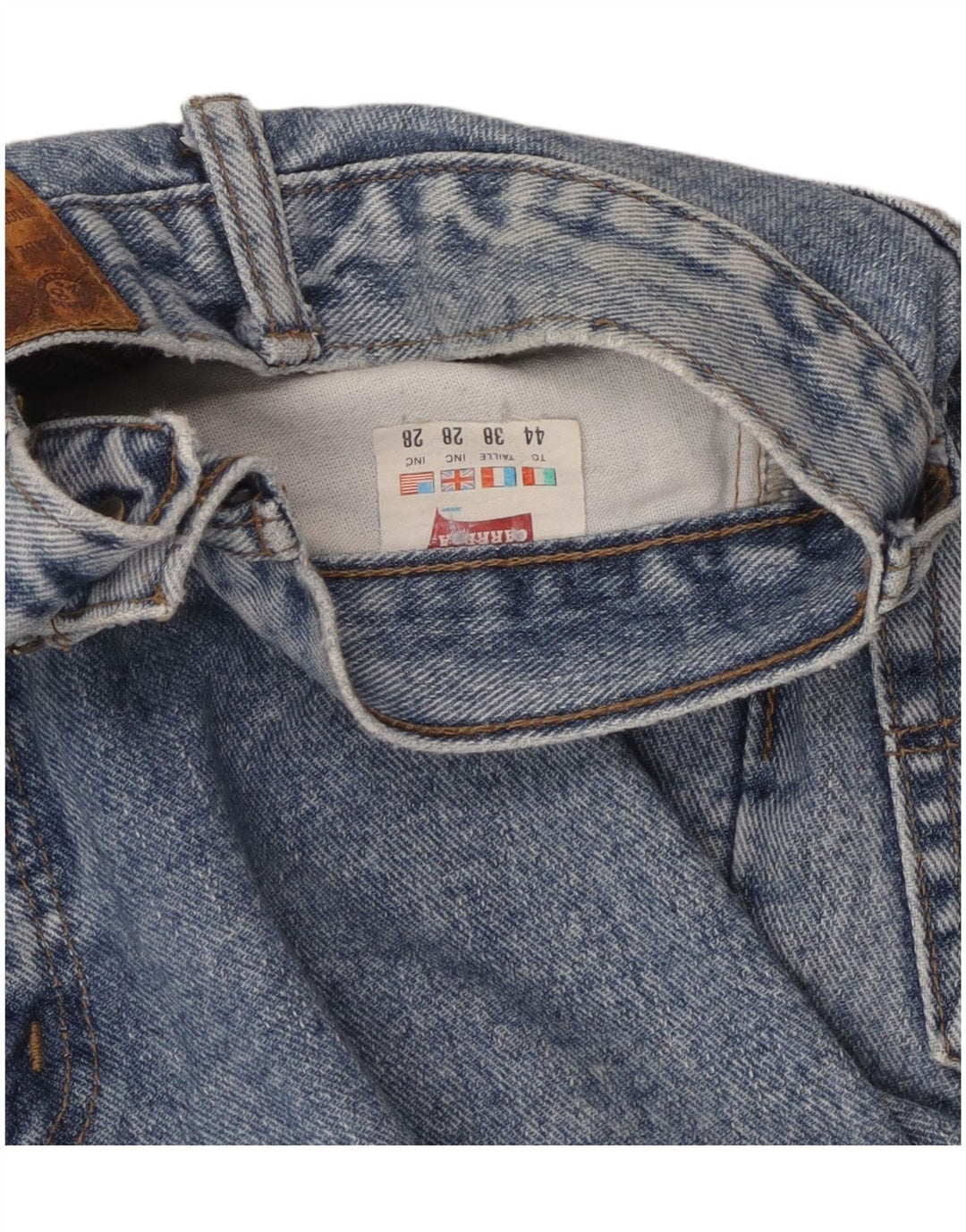 Vaqueros Carrera Mujer Tapered W28 L30 Algodón Azul