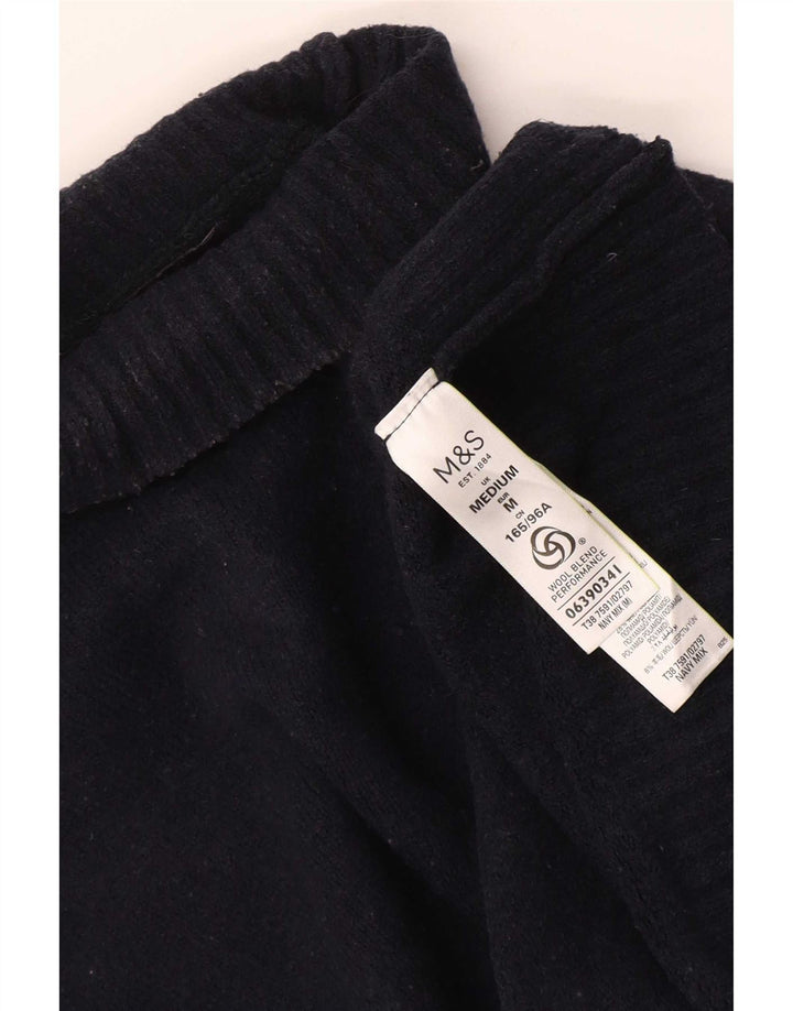 Marks & Spencer Suéter tipo jersey con cuello vuelto para mujer UK 44 Azul marino mediano