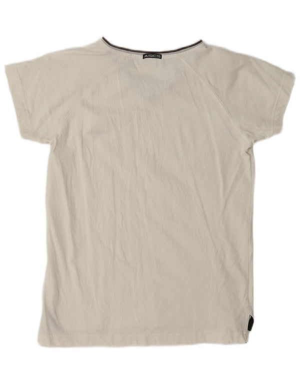 Asics Camiseta para mujer Top UK 12 Medium White Cotton