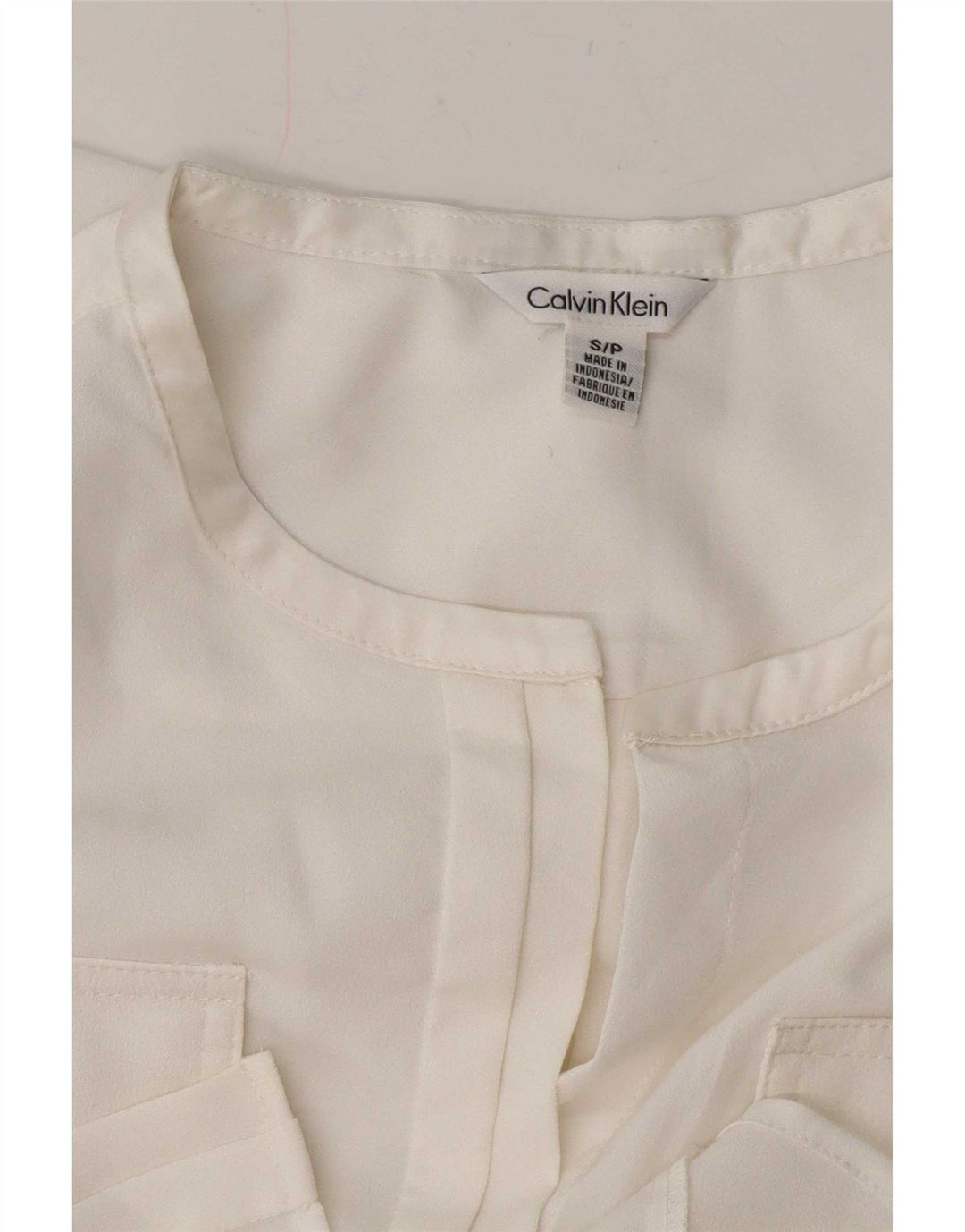 Camisa militar Calvin Klein para mujer UK 10 Small White