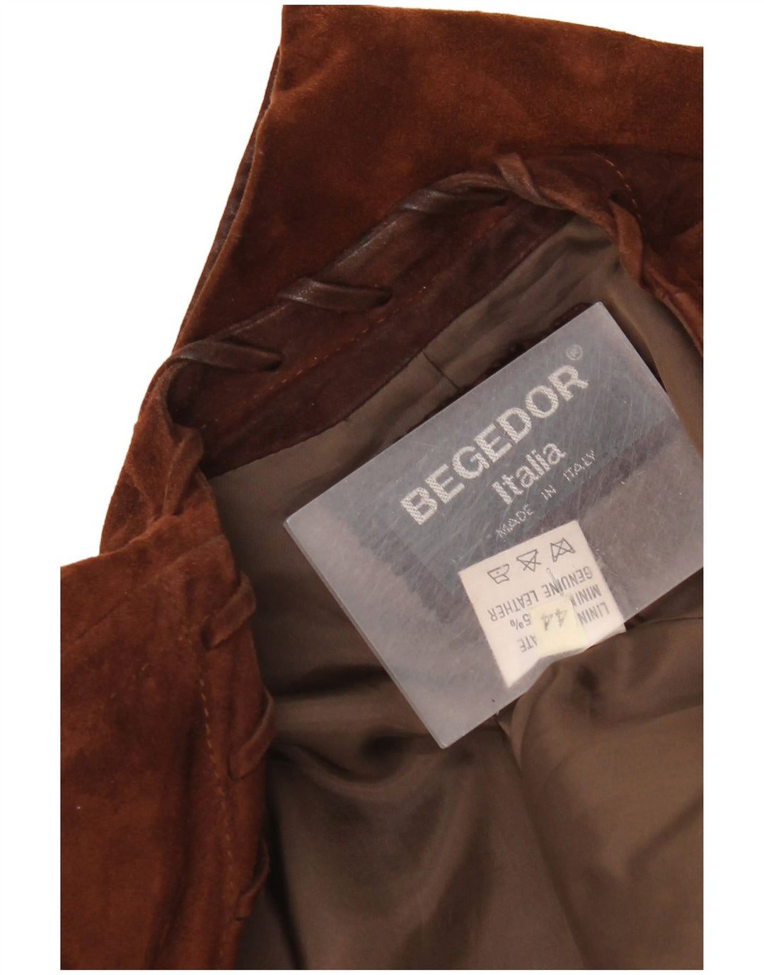 Begedor Chaqueta tipo blazer de ante extragrande con 1 botón para mujer IT 44 Marrón medio