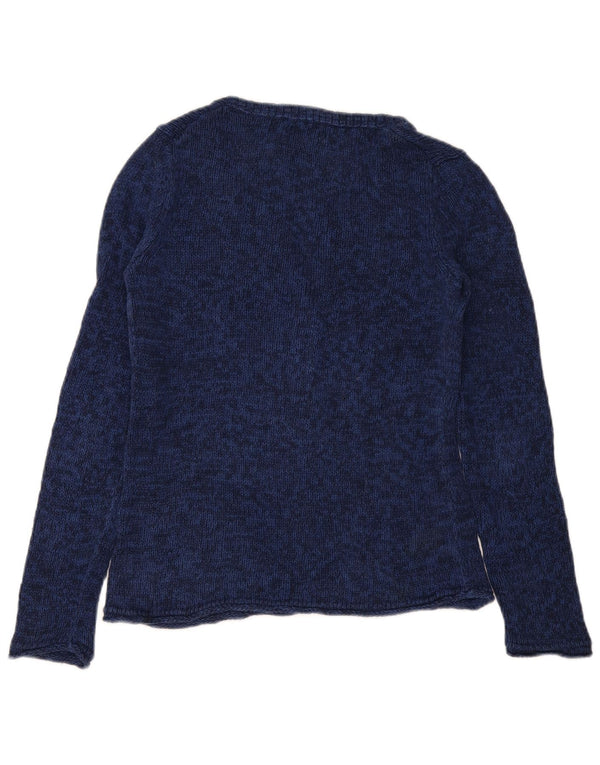 Eddie Bauer Suéter con cuello en V para mujer UK 6 XS Azul marino moteado