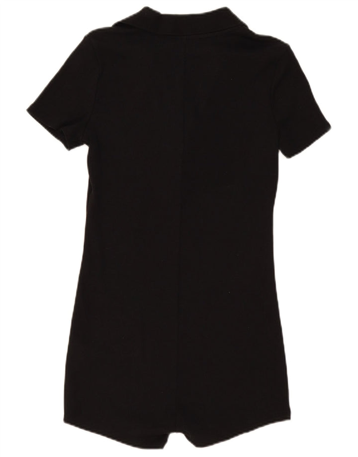 Zara Mujer Mono Corto Reino Unido 44 Grande Algodón Negro