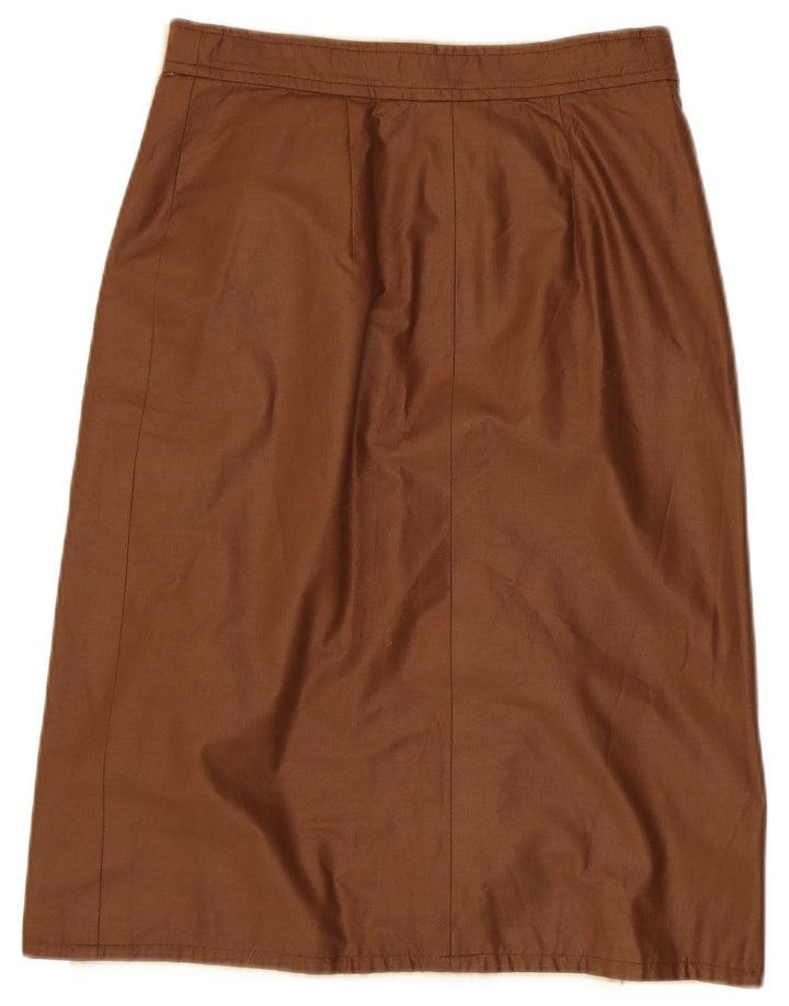 Falda cruzada reversible para mujer vintage W30 Marrón medio