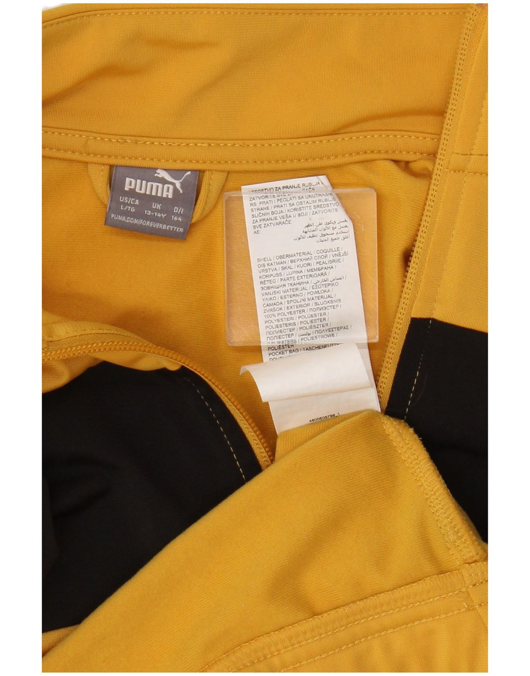 Puma Chaqueta de chándal para niño 13-14 años Amarillo Colorblock Poliéster