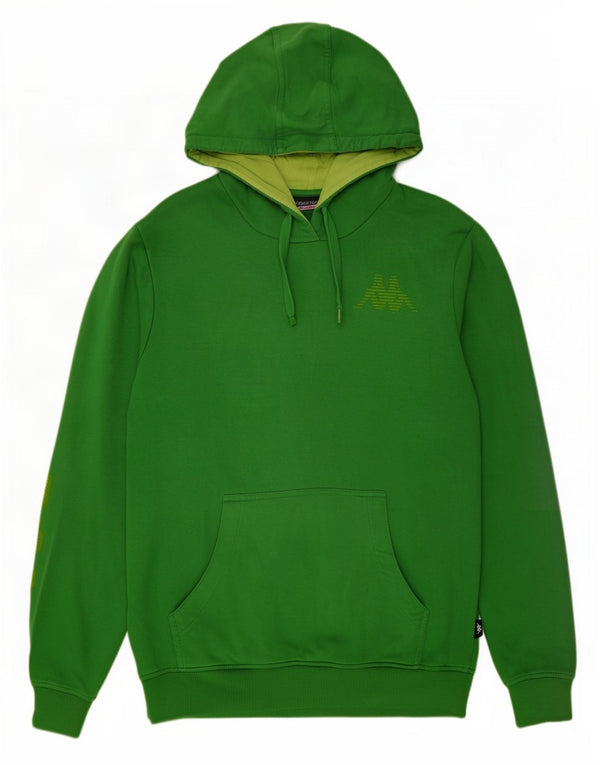 Kappa Hombre Sudadera Con Capucha Gráfica Jersey Grande Verde Algodón