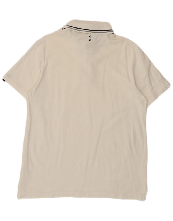 Adidas Polo para hombre UK 44/46 Grande Blanco Algodón