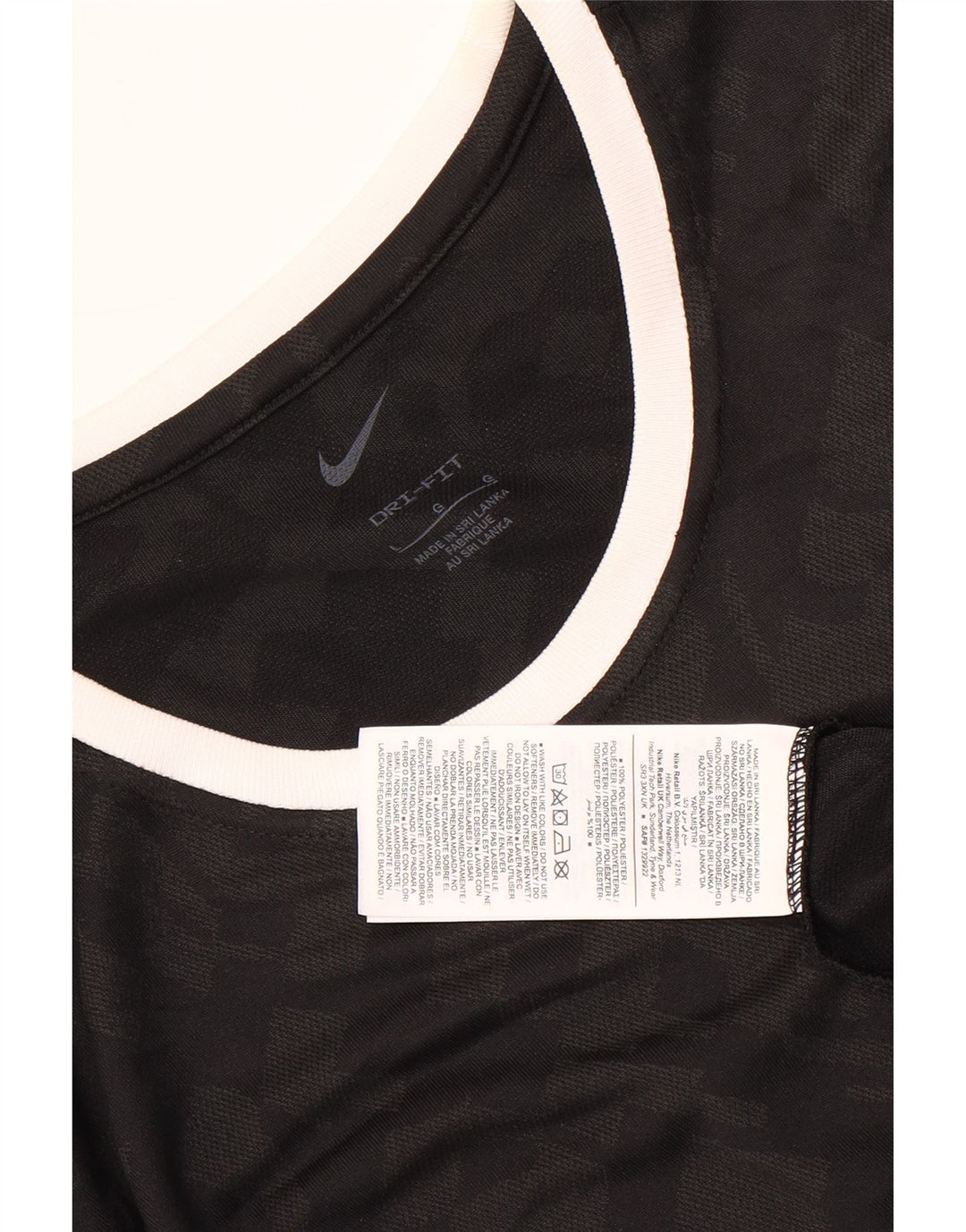 Nike - Camiseta Dri Fit para hombre, talla grande, poliéster de camuflaje negro
