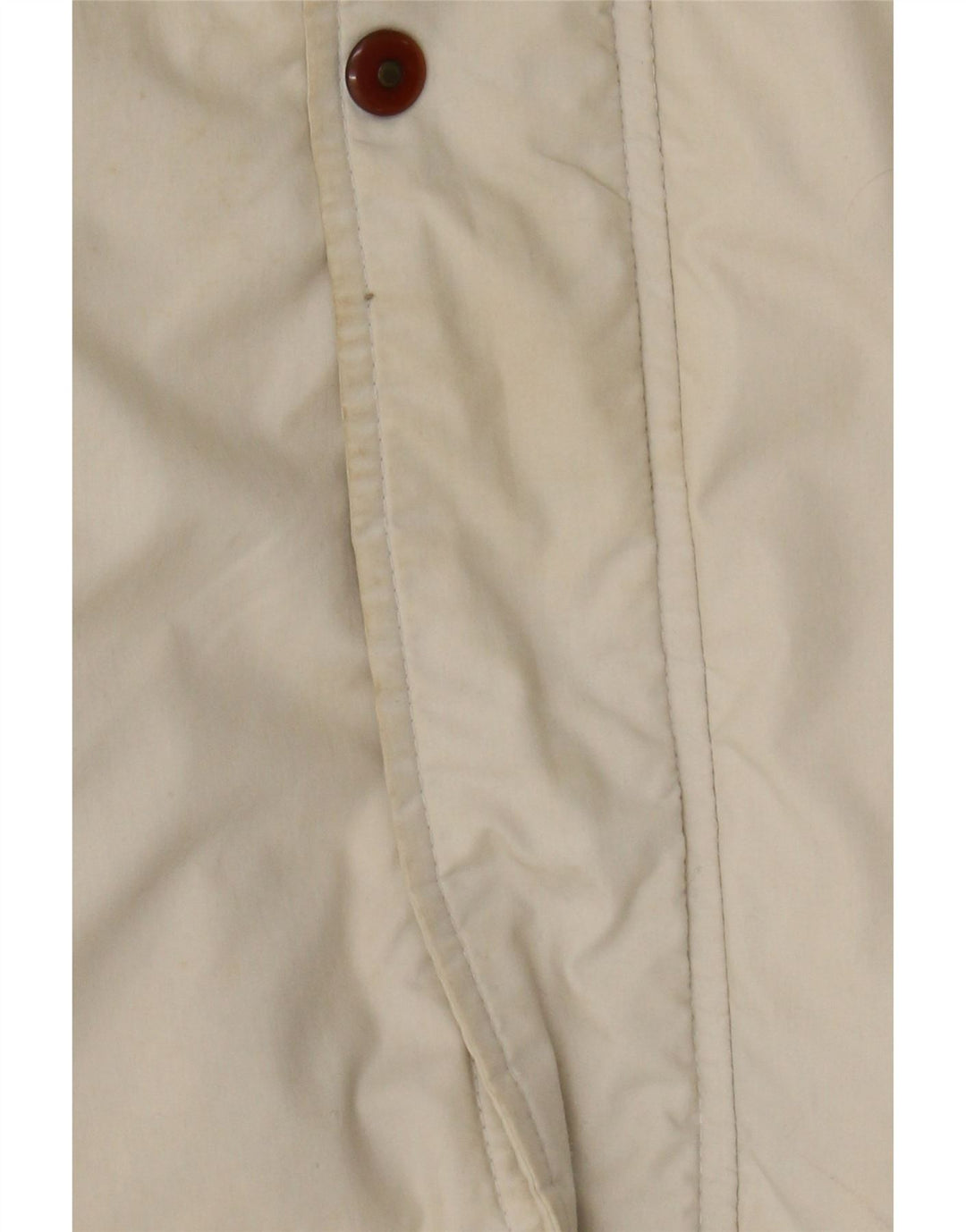 VINTAGE Mens Loose Fit Padded Jacket UK 38 Medium Off White Polyester Vintage Vintage and Second-Hand Vintage from Messina Hembry 