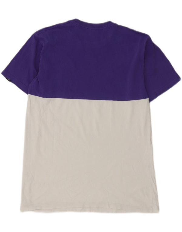 Vans Hombre Classic Fit Camiseta Top Medium Morado Colorblock Algodón