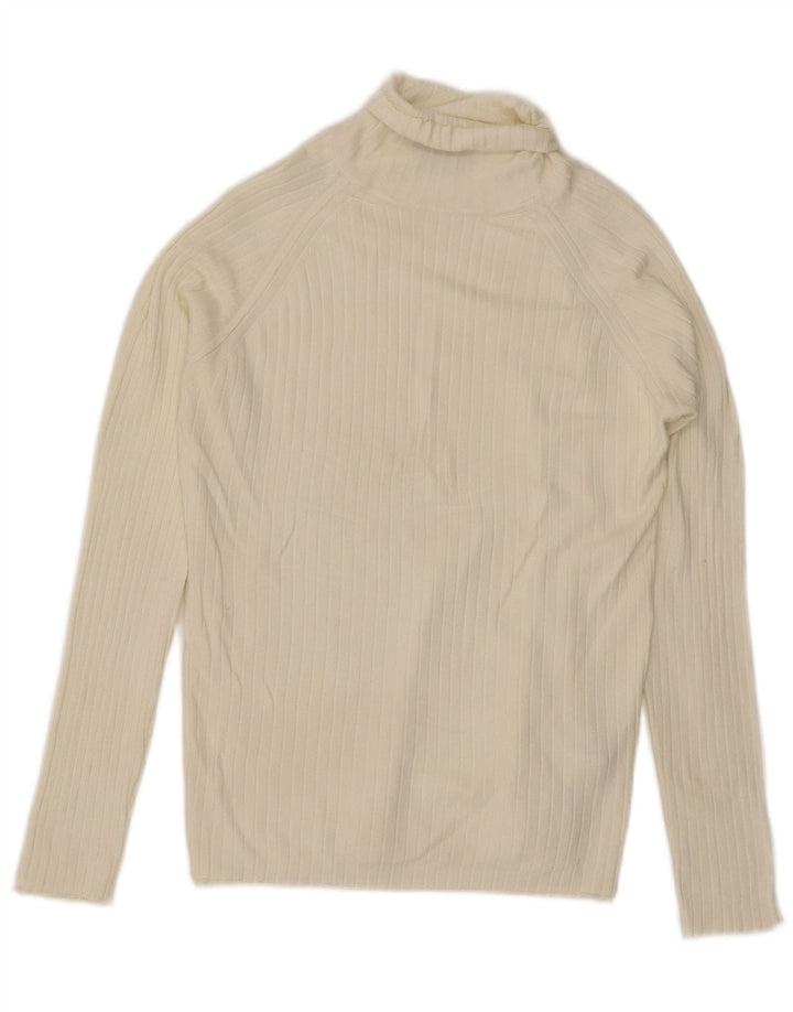 Zara Hombre Jersey De Cuello Vuelto Jersey Grande Viscosa Blanca