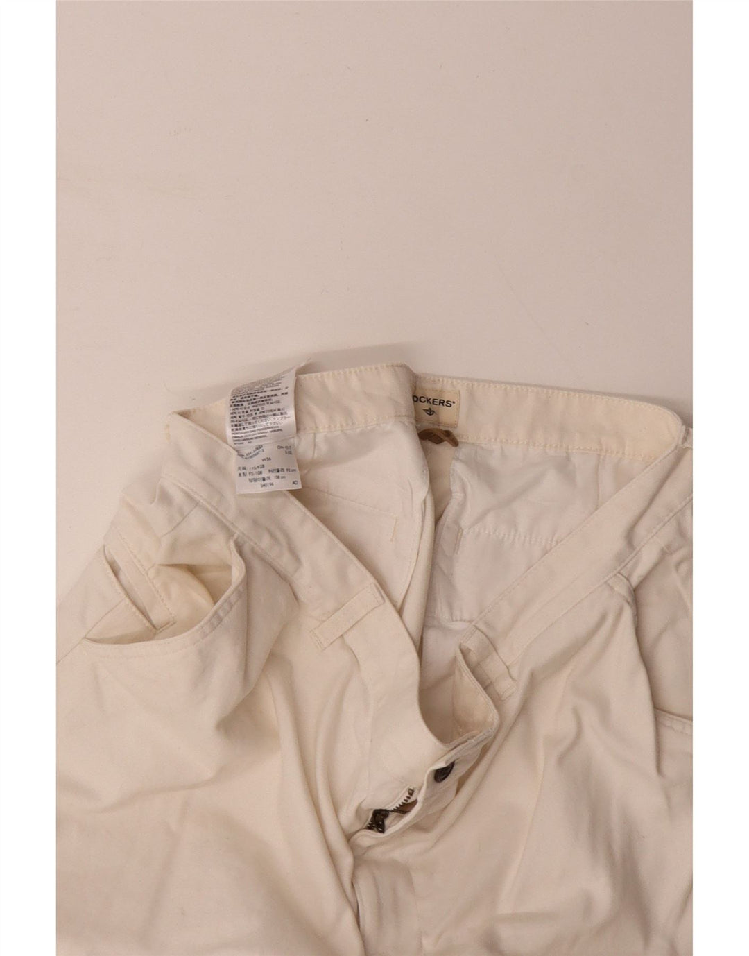 DOCKERS Pantalones cortos tipo cargo para hombre W36 Large Off White Cotton