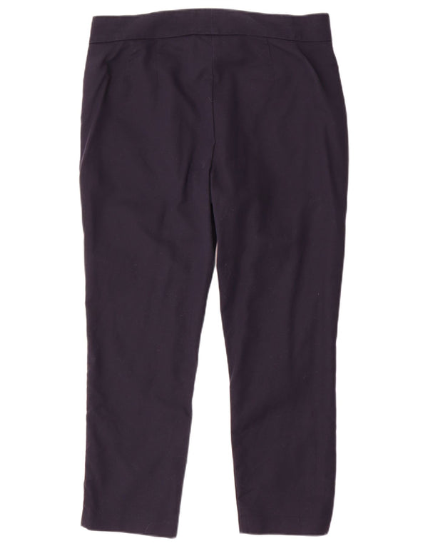Marks & Spencer Pantalones cortos ajustados para mujer UK 12 Medium W32 L25 Azul marino
