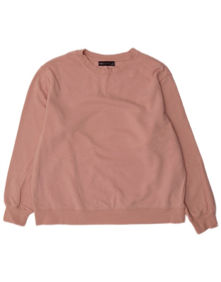 Marks & Spencer - Sudadera extragrande para mujer, talla 40, algodón rosa medio