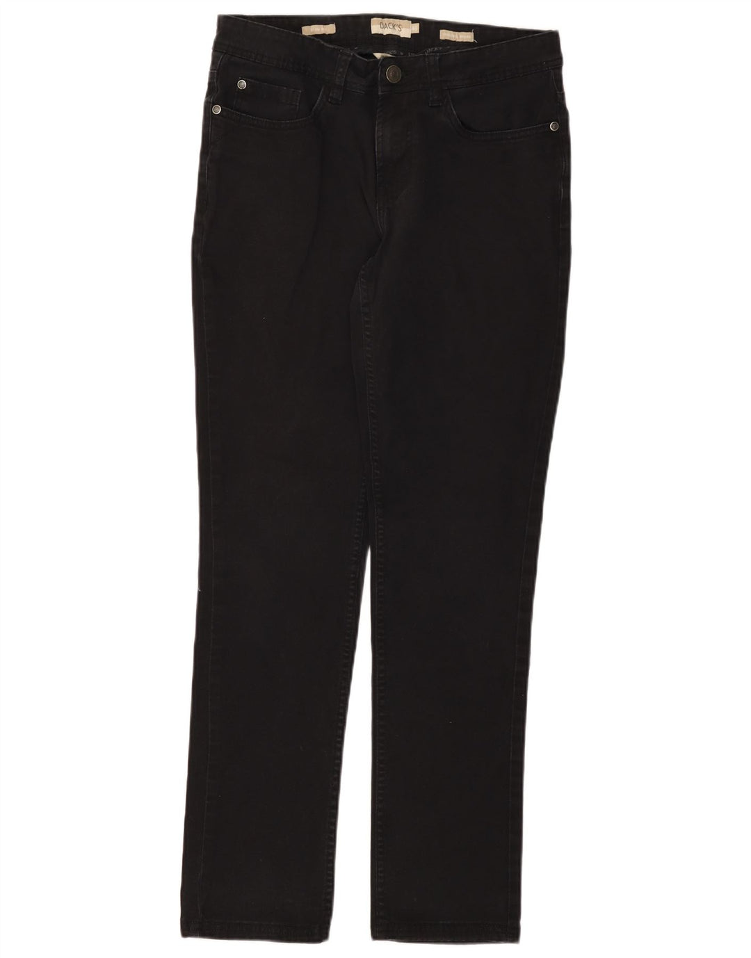 Dack's Jeans rectos ajustados para hombre IT 46 Small W30 L30 Algodón negro