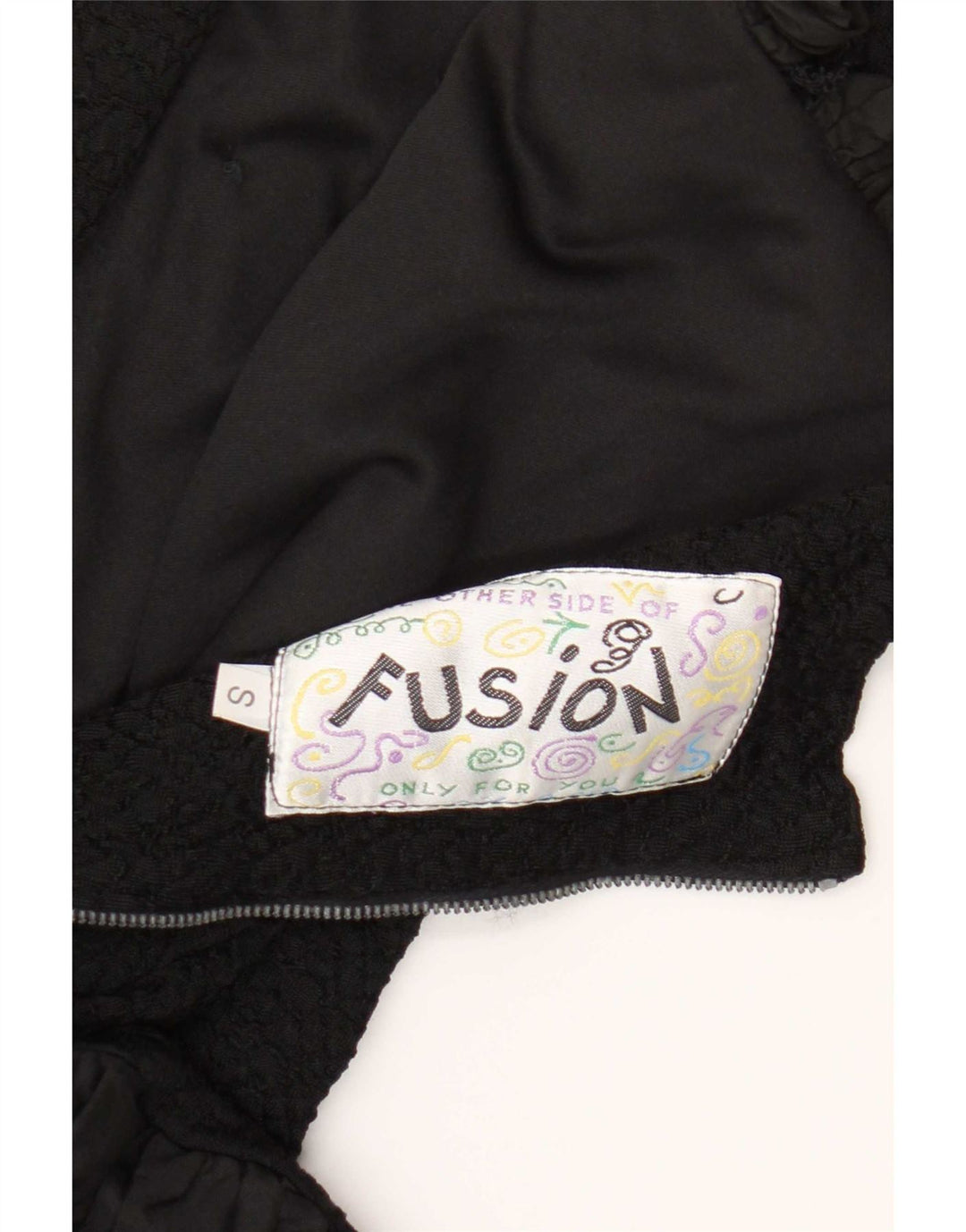 Fusion Vestido sin tirantes para mujer UK 10 Small Poliéster negro