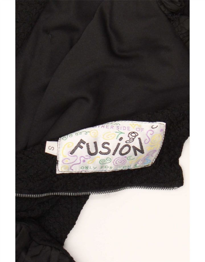 Fusion Vestido sin tirantes para mujer UK 10 Small Poliéster negro