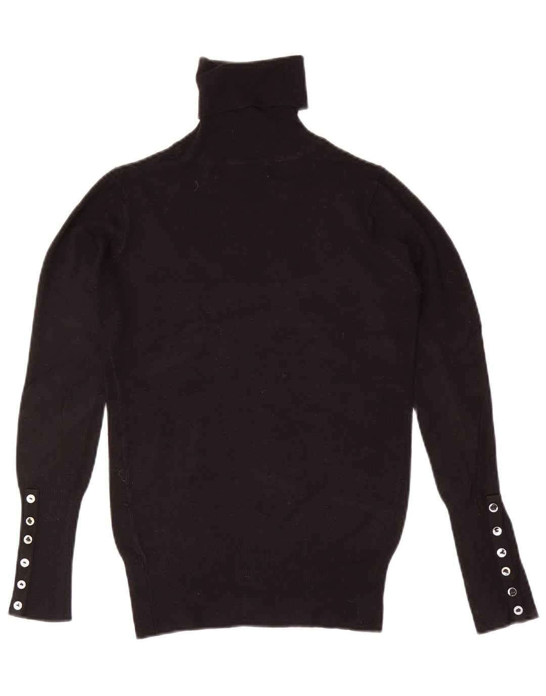 Zara Mujer Roll Neck Jumper Sweater UK 10 Small Negro