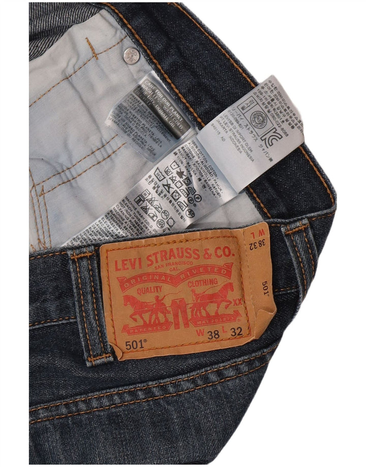 Levi's Hombre 501 Vaqueros Rectos W38 L32 Algodón Azul