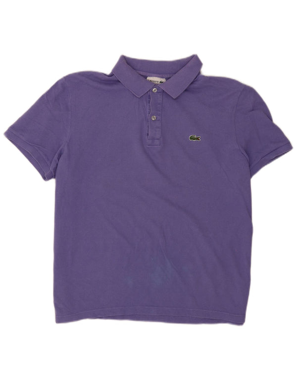 Lacoste Polo Slim Fit para Hombre Talla 6 XL Algodón Púrpura