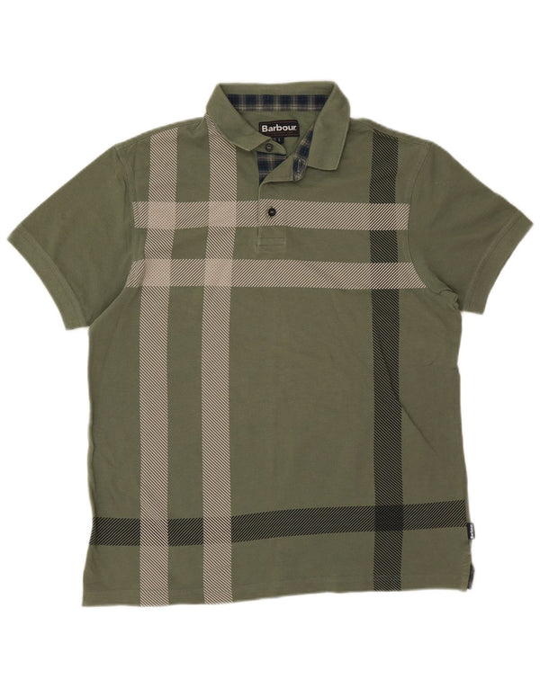 Polo Barbour Hombre A Cuadros Verdes Grandes