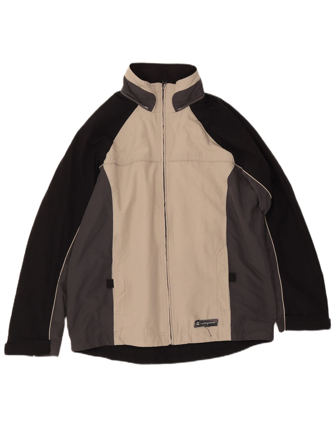 CHAMPION Chaqueta cortavientos para hombre UK 38 Mediana Negro Colorblock Poliéster